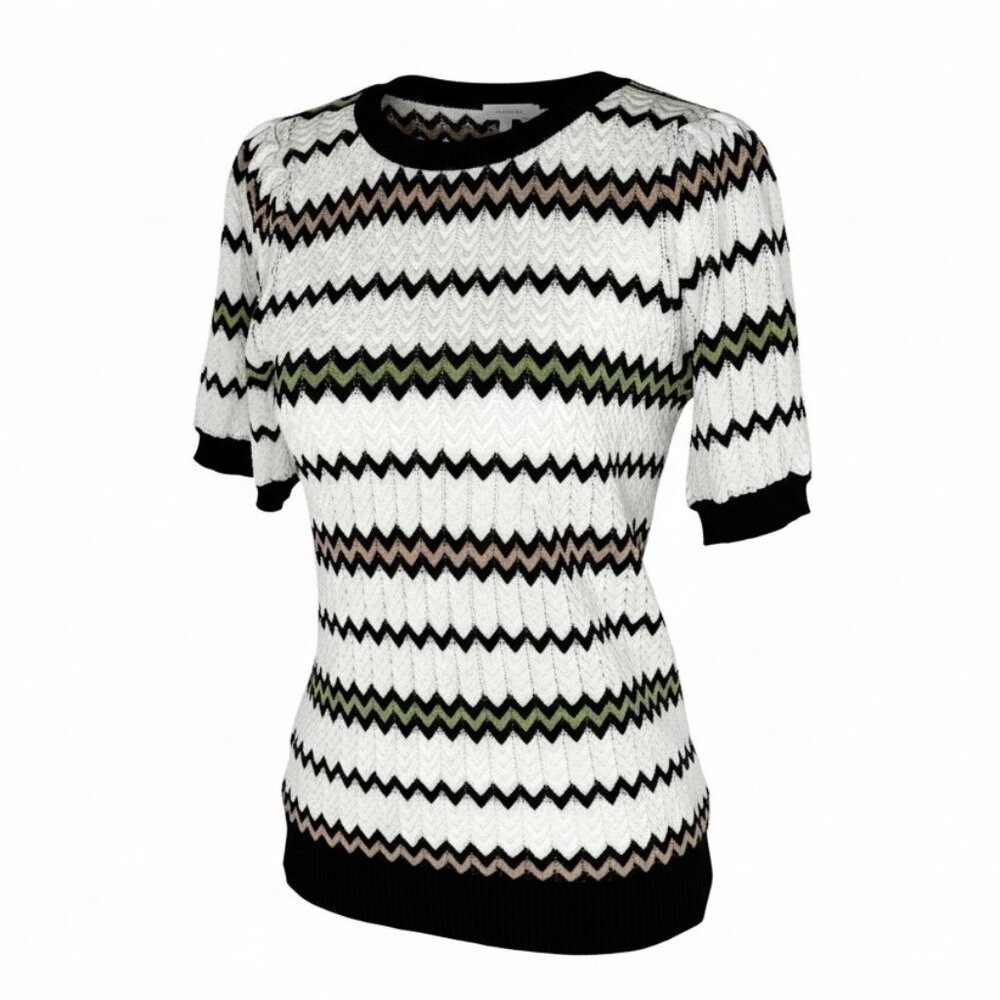Adrianna Papell Knit Top Chevron Pattern‎ - Women's Size Small